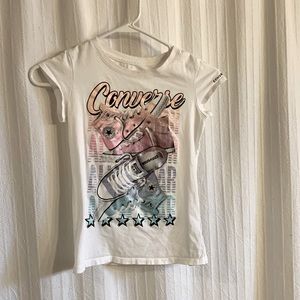 Converse girls 10/12 t-shirt white